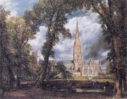 John Constable Salisbury Cathedral from the Bishop's Ground oil on canvas